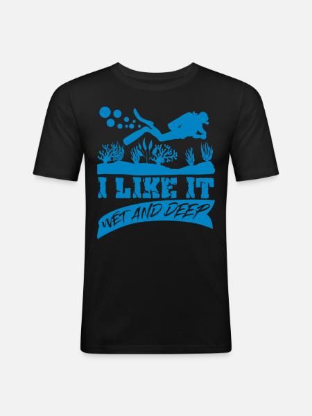 Plongeur Joke Plongée - T-shirt près du corps Homme - noir