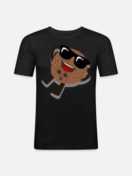 Coconut Sunglasses Coconuts - Men's Slim Fit T-Shirt - black