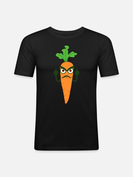 Grumpy Carrot - Men's Slim Fit T-Shirt - black