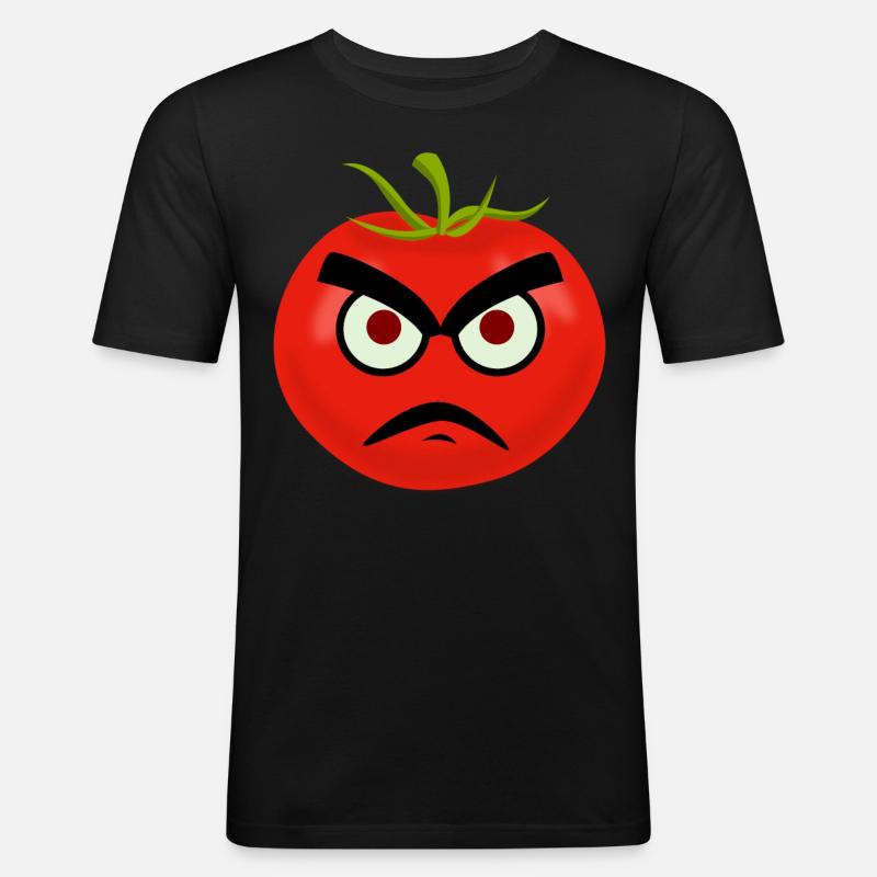 Tomatoes Grumpy Tomato - Men's Slim Fit T-Shirt - black