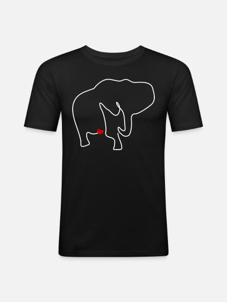 Elephant Elephants - Men's Slim Fit T-Shirt - black