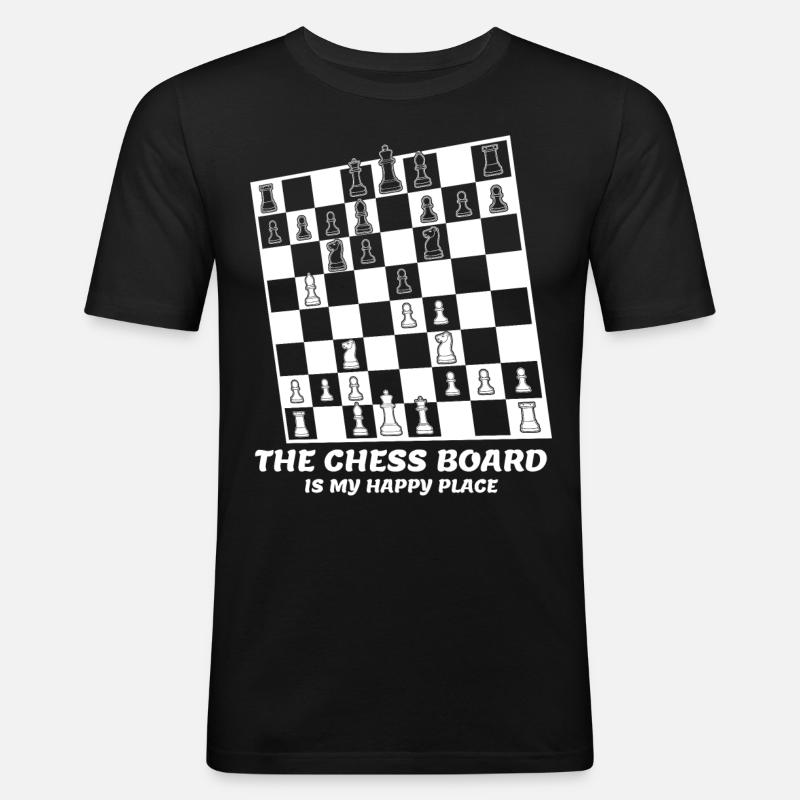 Chess Pieces - Männer Slim Fit T-Shirt - Schwarz