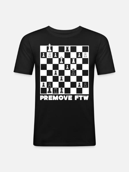 Chess Premove Premoving - Männer Slim Fit T-Shirt - Schwarz
