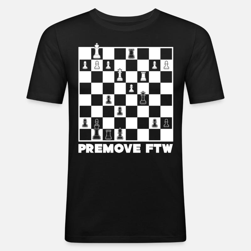 Chess Premove Premoving - Männer Slim Fit T-Shirt - Schwarz