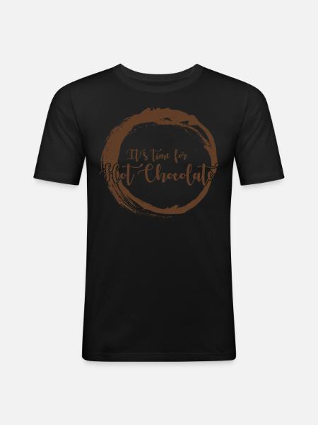 Cacao Hot Chocolate Cocoa - Men's Slim Fit T-Shirt - black
