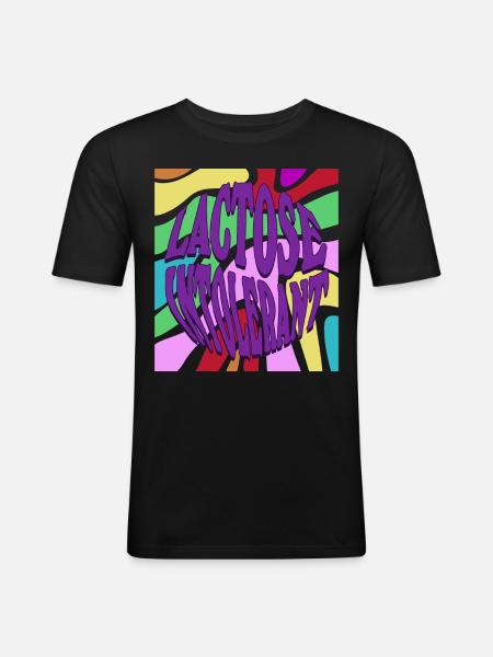 Lactose Intolerant Lactose intolerance - Men's Slim Fit T-Shirt - black