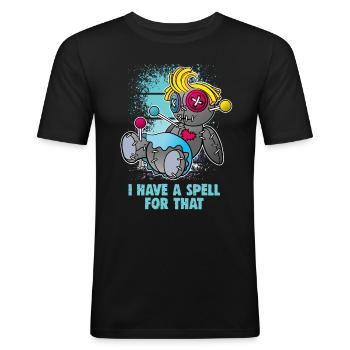 Magische Dunkle Kunst Okkulte Hexen Designs - Männer Slim Fit T-Shirt - Schwarz - Vorne - Nik (191cm)