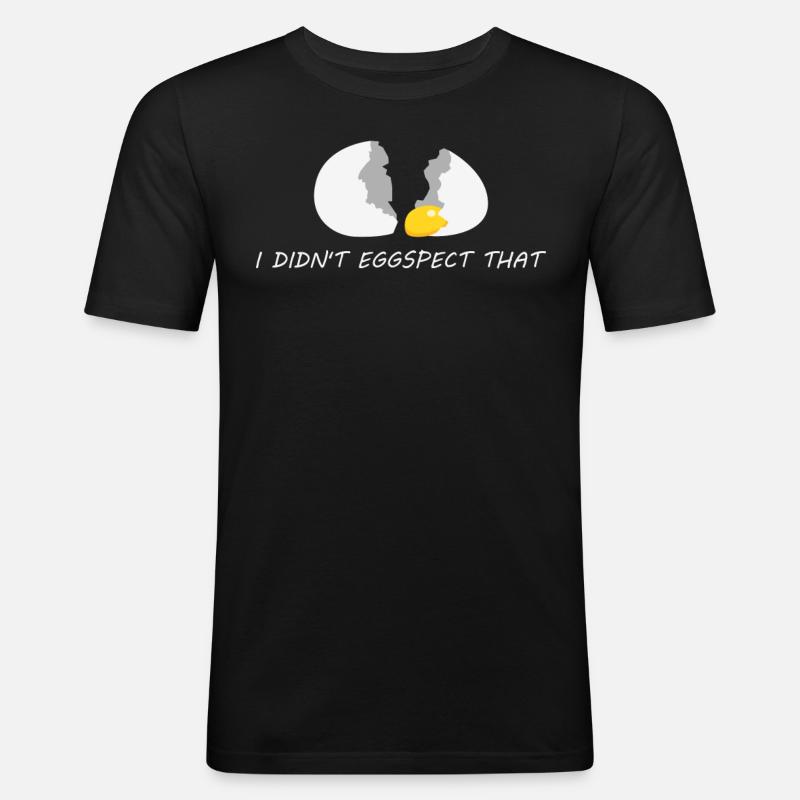 Egg Eggs - Männer Slim Fit T-Shirt - Schwarz