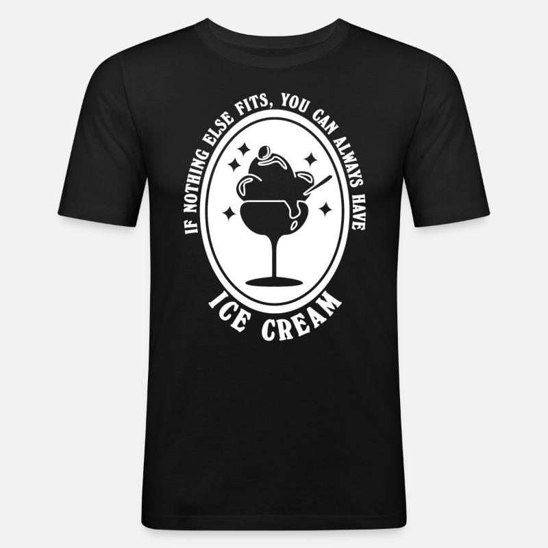 Coupe de crème glacée - T-shirt près du corps Homme - noir