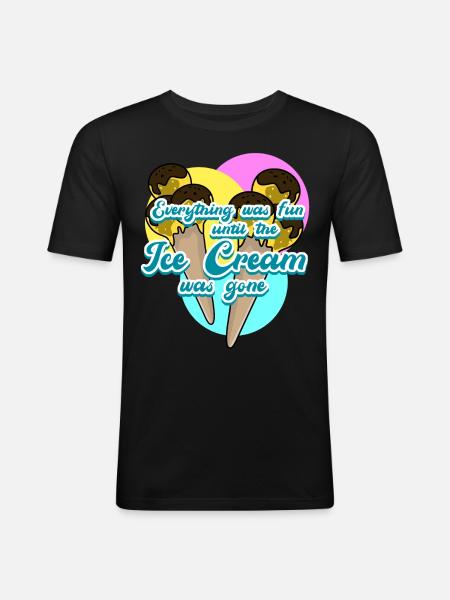 Ice Cream Icecream - Men's Slim Fit T-Shirt - black