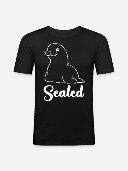 Sceau scellé Pinneped - T-shirt près du corps Homme - noir