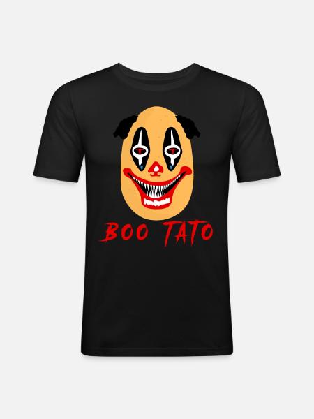 Scary Potato Clown Potatoes - Men's Slim Fit T-Shirt - black