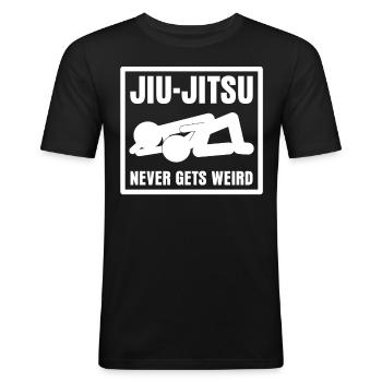 Ju-Jitsu BJJ Brasilian Jiu-Jitsu - Männer Slim Fit T-Shirt - Schwarz - Vorne - Nik (191cm)