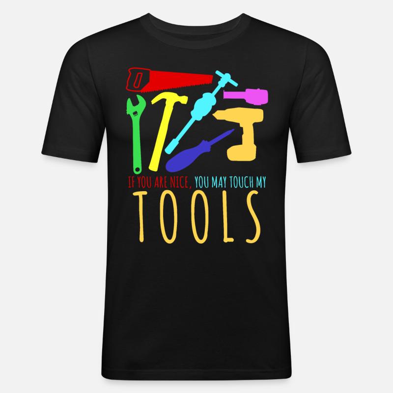 Craftsman Tools Tool DIY - Männer Slim Fit T-Shirt - Schwarz