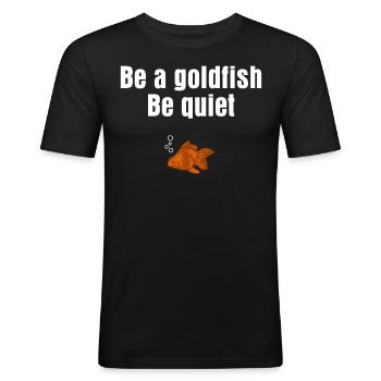 Gold Fish Goldfishes Goldfish - Männer Slim Fit T-Shirt - Schwarz - Vorne - Nik (191cm)