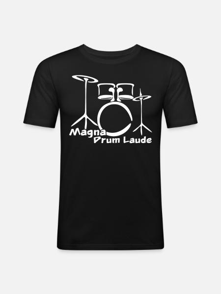 Drumset Drum Drummer Drums - Männer Slim Fit T-Shirt - Schwarz