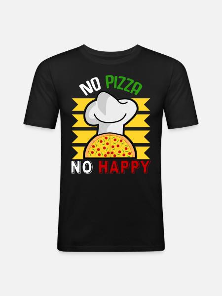 Pizza Restaurant Pizzaria - Men's Slim Fit T-Shirt - black
