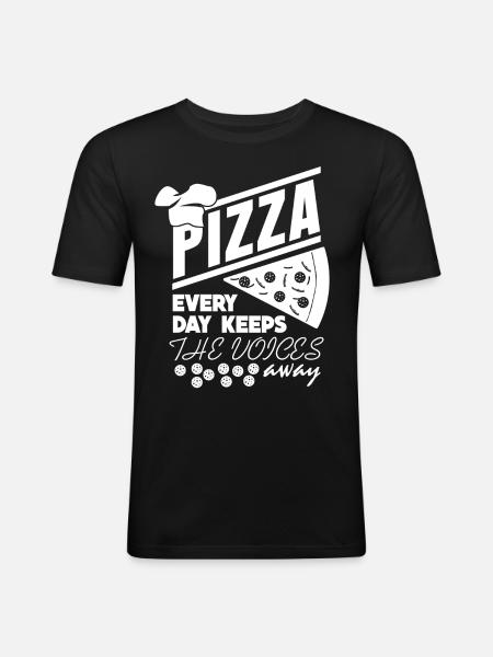 Pizzaria Pizza Pizzas - Men's Slim Fit T-Shirt - black