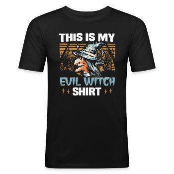 Magische Dunkle Kunst Okkulte Hexen Designs - Männer Slim Fit T-Shirt - Schwarz - Vorne - Nik (191cm)