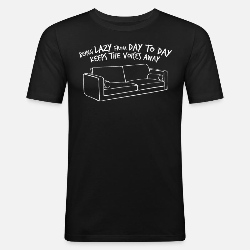 Couch Joke Sofa - Männer Slim Fit T-Shirt - Schwarz