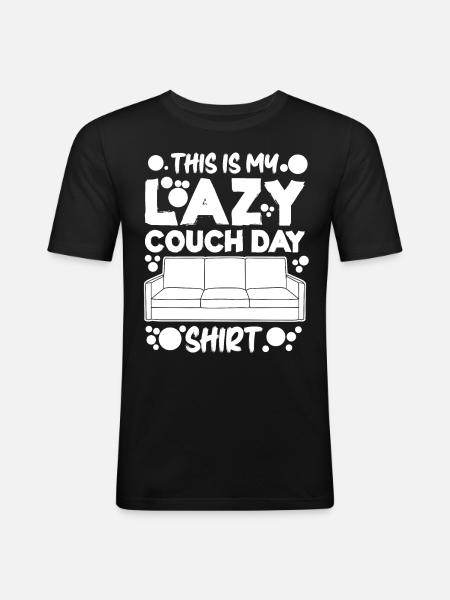 Lazy Couch Day Sofa - Men's Slim Fit T-Shirt - black