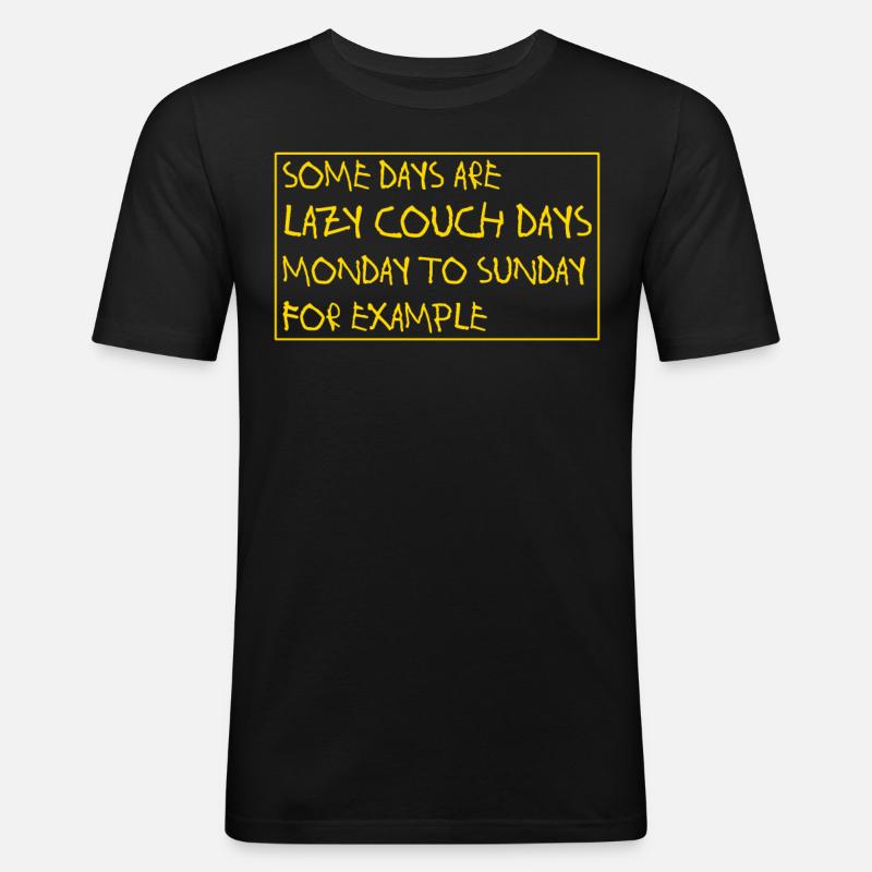 Couch Jokes - Männer Slim Fit T-Shirt - Schwarz