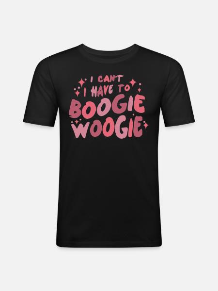 Boogie Woogie Retro Dancing Swing - Men's Slim Fit T-Shirt - black