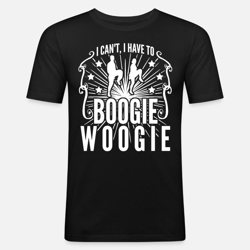 Boogie Woogie Swing Dancing - Männer Slim Fit T-Shirt - Schwarz