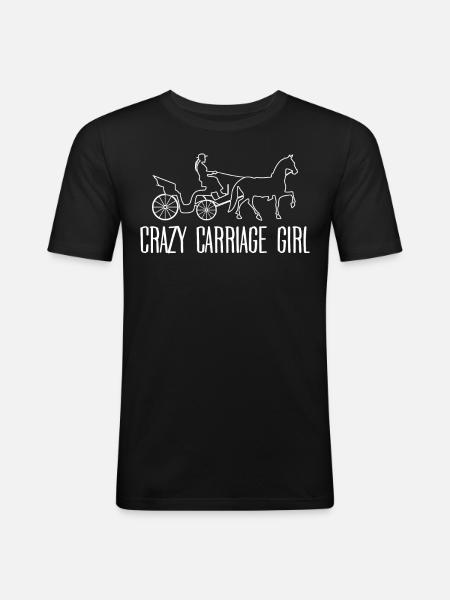 Calèche Fille Cocher - T-shirt près du corps Homme - noir