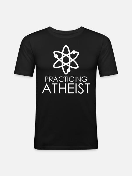 Atheism Science Atheist Agnostic - Men's Slim Fit T-Shirt - black