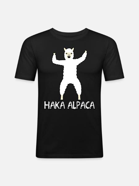 Haka Alpaga - T-shirt près du corps Homme - noir