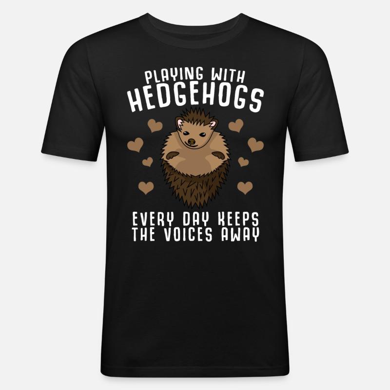 Hedgehogs Hedgehog - Men's Slim Fit T-Shirt - black