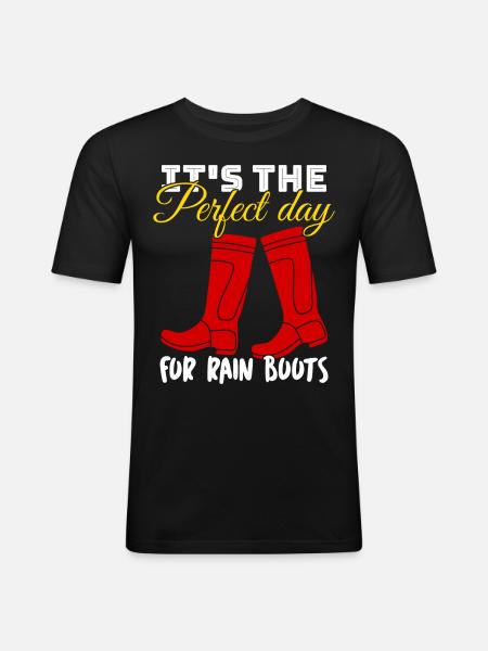 Rain Boots Rain Boot - Men's Slim Fit T-Shirt - black