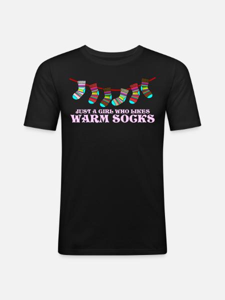 Winter Socks Sock Wool Socks - Men's Slim Fit T-Shirt - black