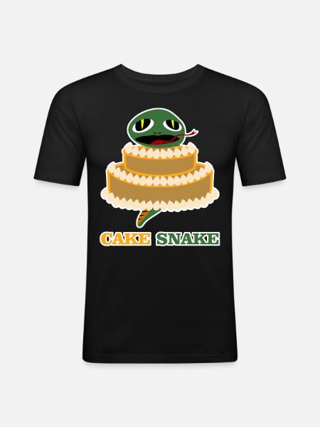 Snake Reptiles Snakes - Men's Slim Fit T-Shirt - black