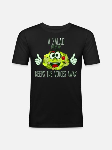Salad Vegan Salads - Men's Slim Fit T-Shirt - black