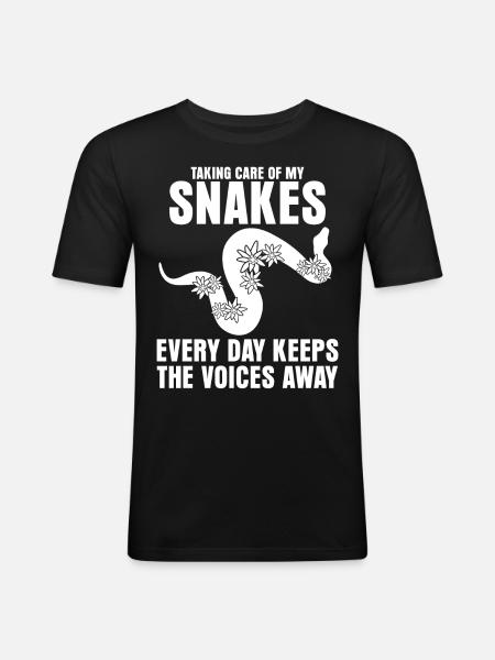 Snakes Snake Repliles - Men's Slim Fit T-Shirt - black