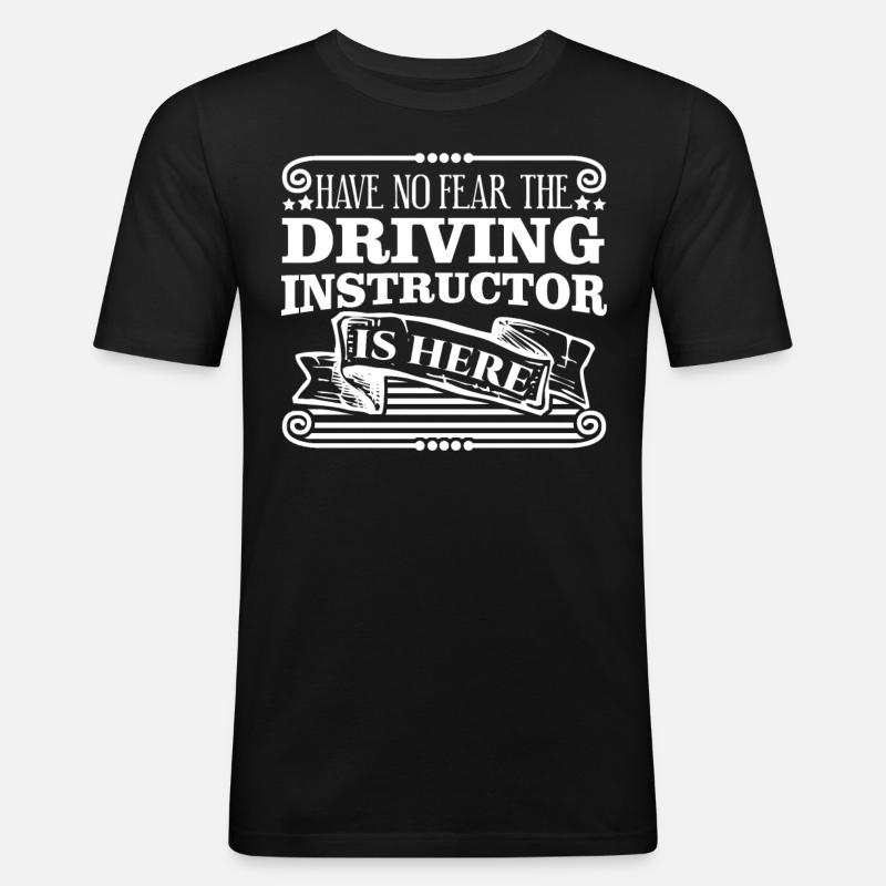 Professeur d’auto-école Moniteur d’auto-école - T-shirt près du corps Homme - noir