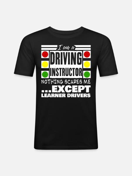 Driving Instructor Learner Drivers - Männer Slim Fit T-Shirt - Schwarz