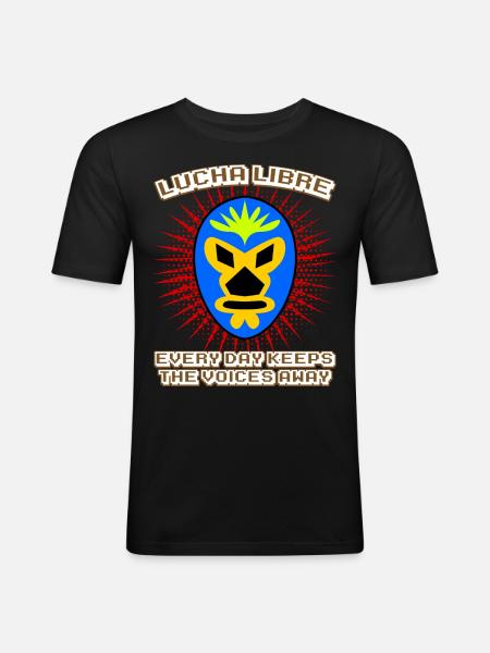 Lucha Libre Masks Mask Wrestling - Men's Slim Fit T-Shirt - black