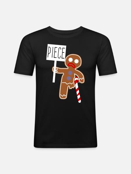 Gingerbread Man - Men's Slim Fit T-Shirt - black