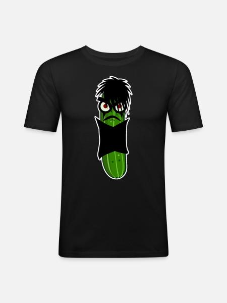 Goth Concombre Gothique - T-shirt près du corps Homme - noir