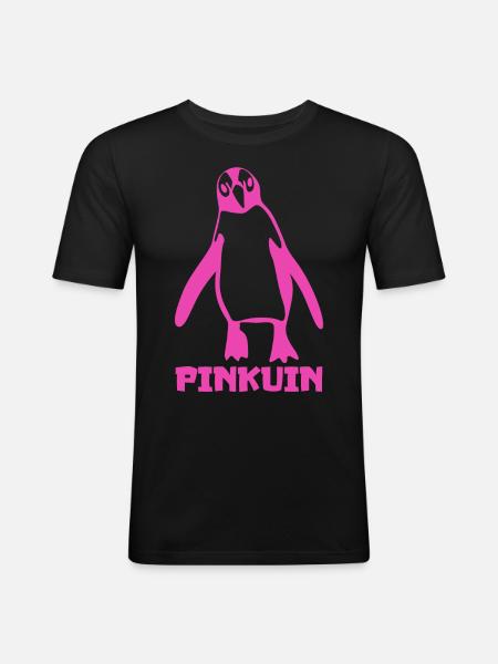Penguin Joke Penguins - Men's Slim Fit T-Shirt - black