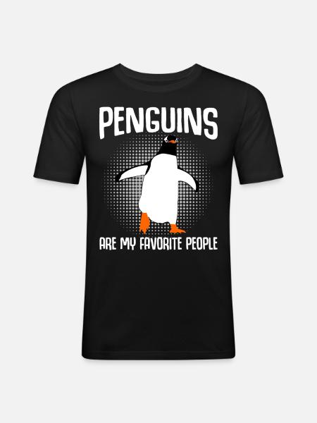 Penguins Penguin - Men's Slim Fit T-Shirt - black
