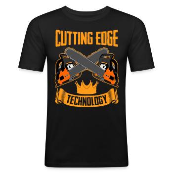 Chain Saw Chainsaw - Men's Slim Fit T-Shirt - black - Front - Nik (191cm)