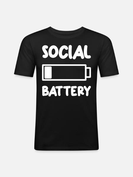 Autism Autistic Autistic - Men's Slim Fit T-Shirt - black