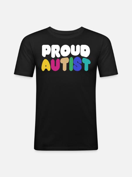 Autist Autism Autistic - Men's Slim Fit T-Shirt - black