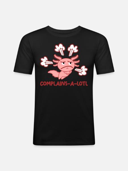 Axolotl Axolotls - Men's Slim Fit T-Shirt - black