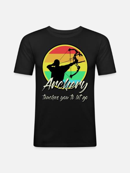 Archery Bow Shooting - Men's Slim Fit T-Shirt - black