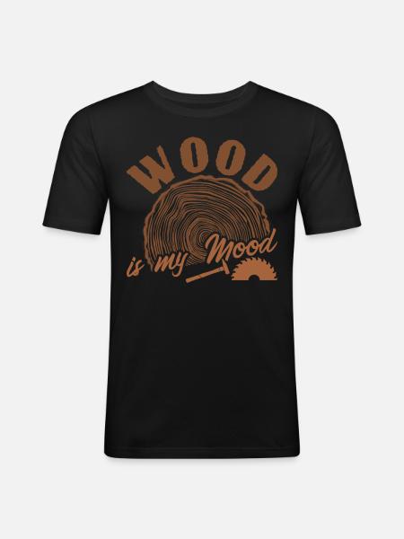 Carpenter Lumberjack Wood - Men's Slim Fit T-Shirt - black